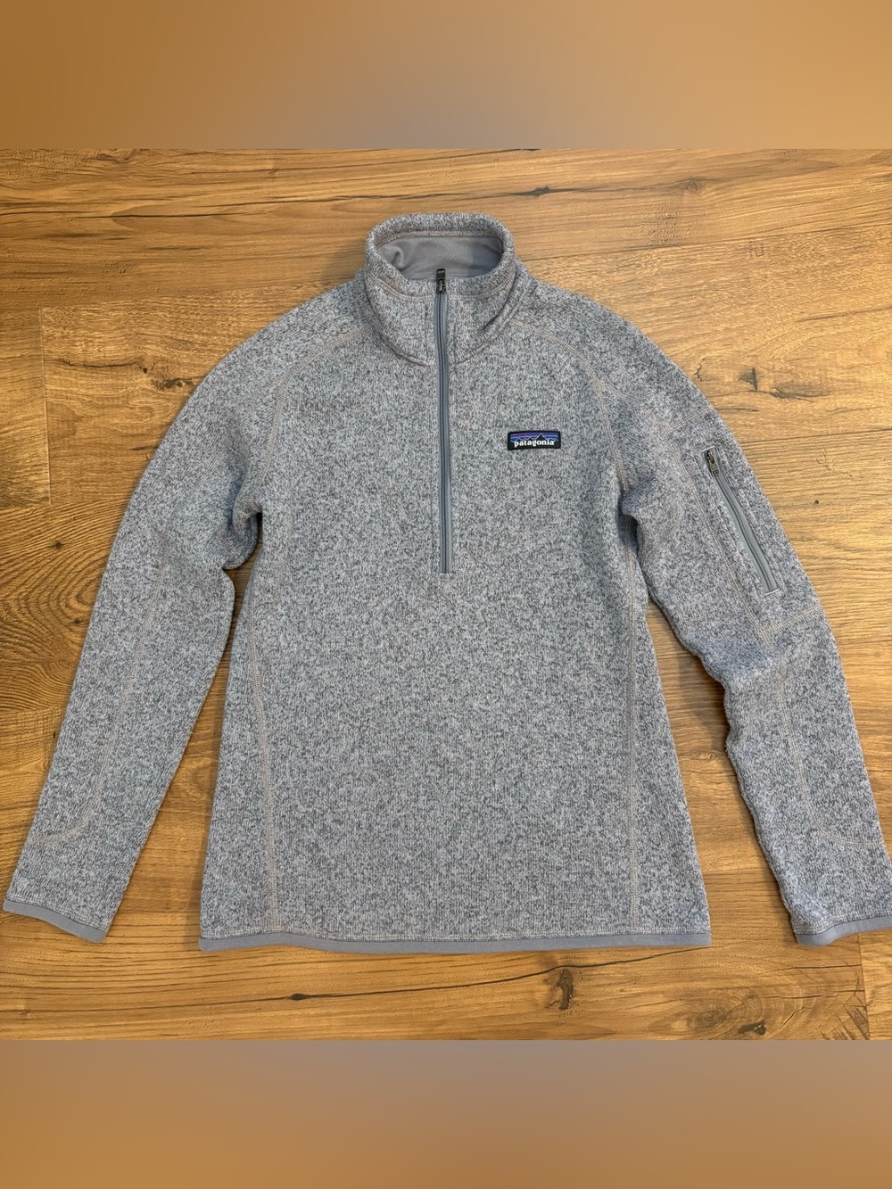 Patagonia Light Lilac / Grey Zip-Up Fleece Pullover